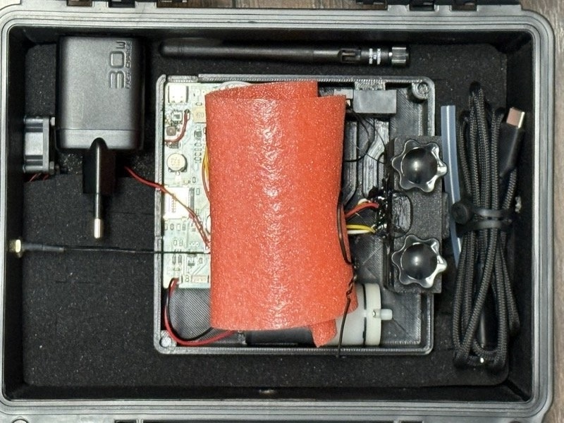 bcMeter rugged case with loose shipping protection foam before removal