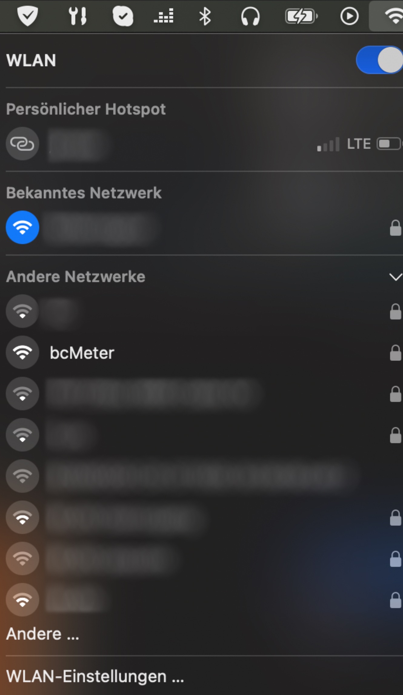 WiFi Setup dialog with network selection and password field